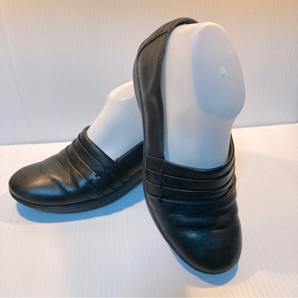 BASS Lite Eleanor Black Leather Slip On Oxford Loafers Womens 7 - Picture 2 of 16